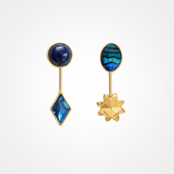 Blue DETACHABLE DROP STUD von GRAINNE MORTON