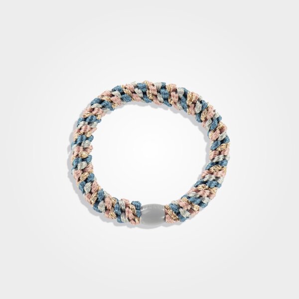 KKNEKKI Mix Dusty Blue-Dusty Rose, geflochtener Haargummi