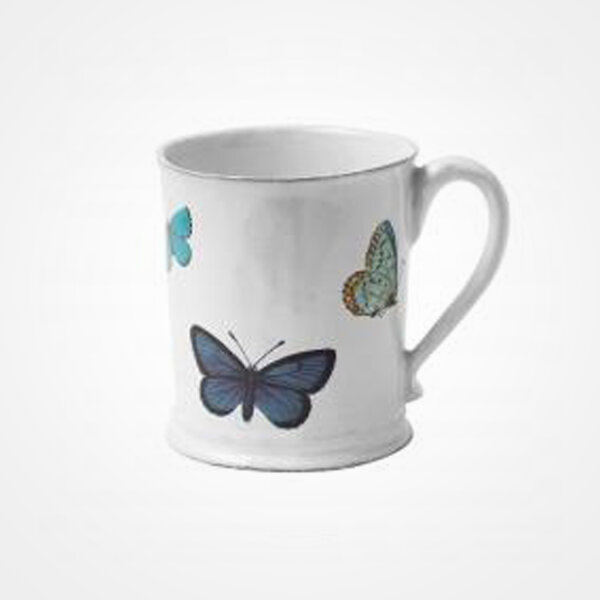 John Derian Small Adonis Blue Butterfly Mug von ASTIER DE VILLATTE